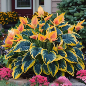 Хоста Флейм Данс купить по цене от 650р. в интернет-магазине «Посадика» с доставкой почтой в в Фроловое и по всей России – [изображение №1].